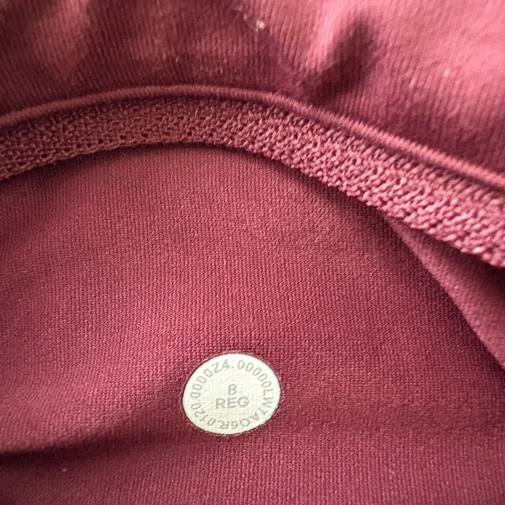 Lululemon Athletica low-Rise Speed Up Shorts 2.5” Burgandy size 8 - Picture 4 of 4
